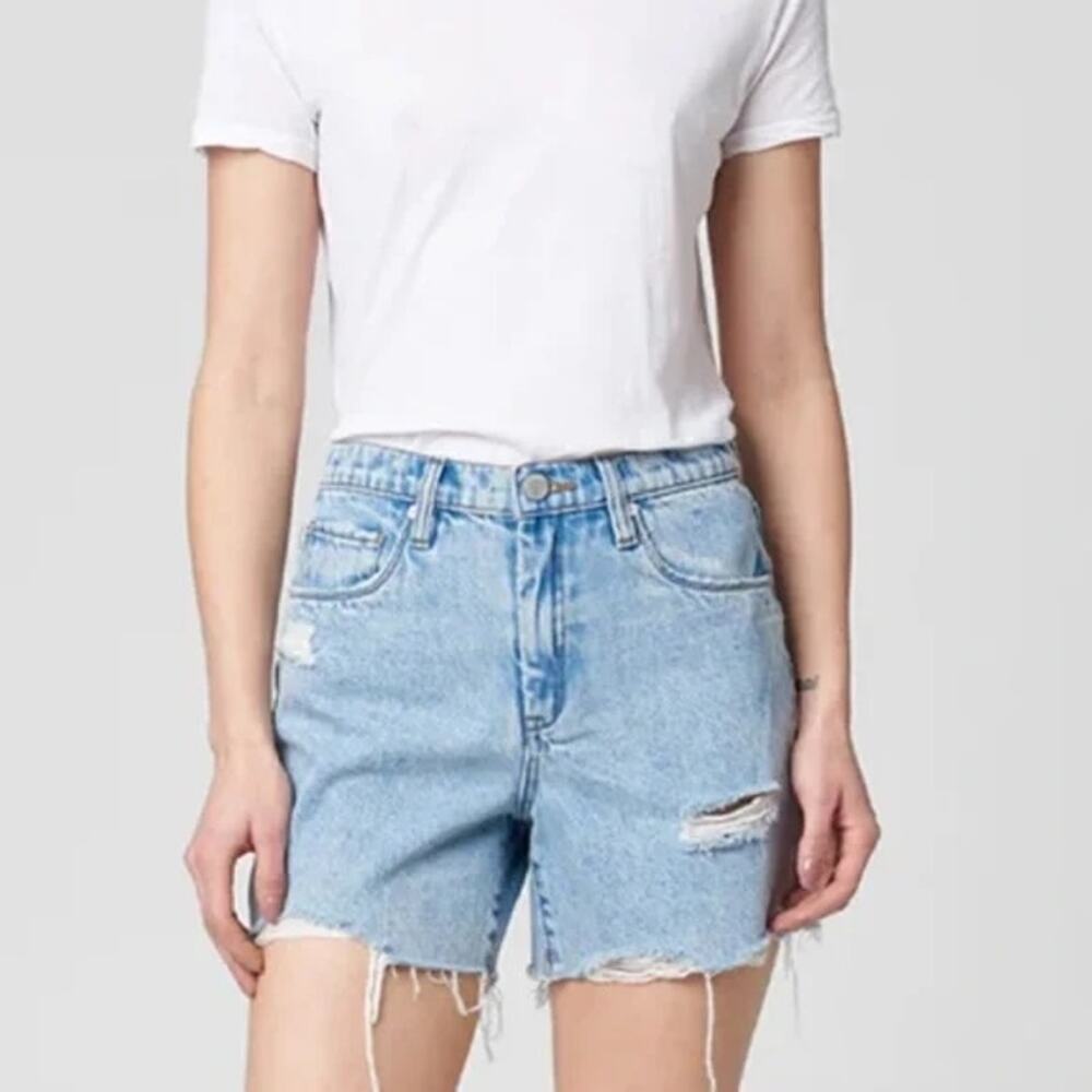 Blank NYC Acid Trip Distressed Denim Cutoff Shorts size 26 BlankNYC